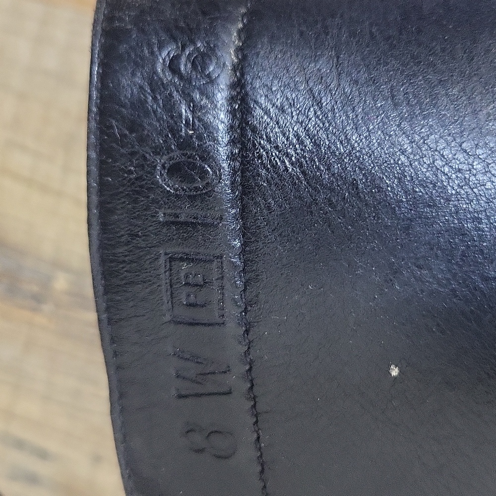 Vintage BF GOODRICH Black Steel Toe Laced Goodyear Heel Combat Boots - 8W - Picture 6 of 16